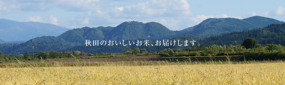 秋田のおいしいお米、お届けします。